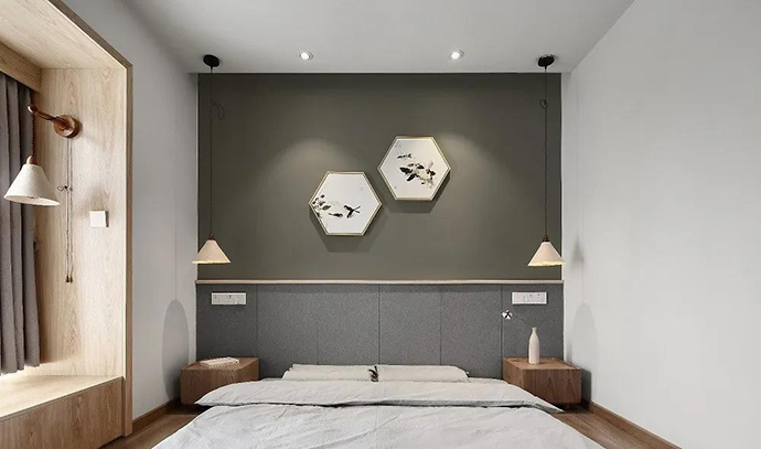 成都装饰公司大晶装饰107平现代三居室主卧室装修效果图案例 自然舒适 墙面简洁敞亮