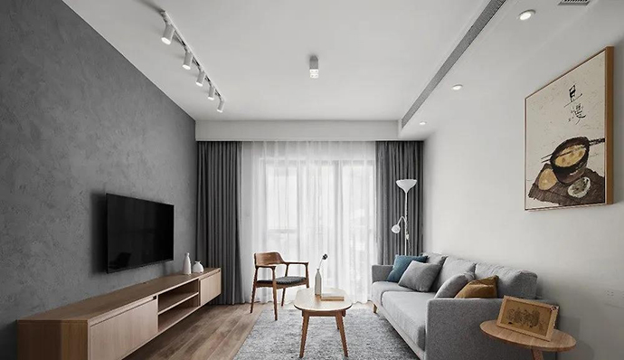 成都装饰公司大晶装饰107平现代三居室装修效果图案例 自然舒适 墙面简洁敞亮