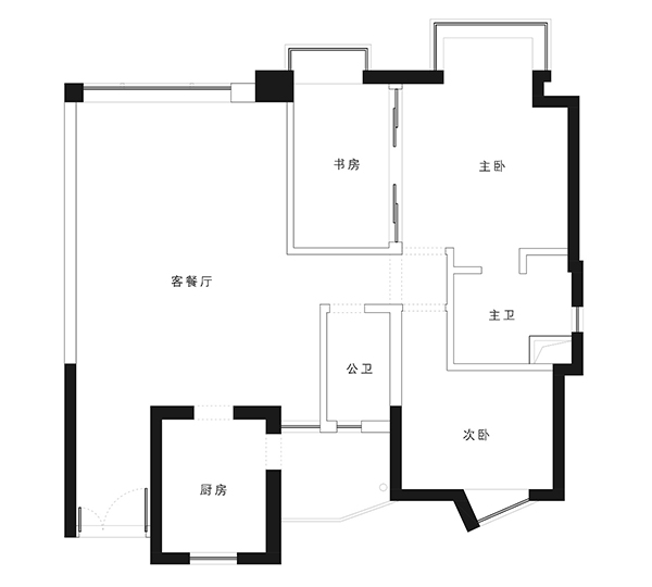 爆改三居室 让生活染上蔚蓝色的浪漫气息