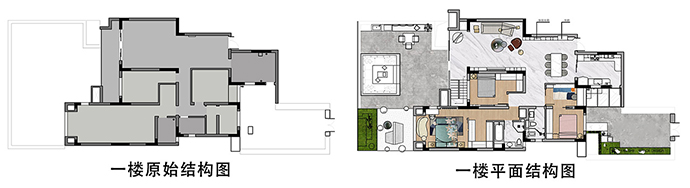 成都大晶装饰公司256㎡现代别墅装修户型图 闹中取静独风雅