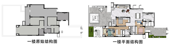 成都大晶装饰公司256㎡现代别墅装修户型图 闹中取静独风雅