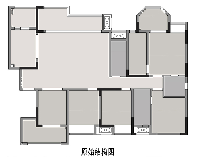 成都大晶装饰|176㎡现代风四室两厅装修案例 爆改客厅 内置阳台 灵动舒适