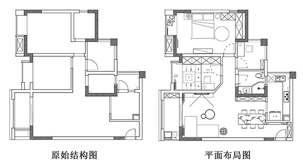 成都大晶装饰86㎡小套三婚房装修：生活不复杂 两个人 一个家 简简单单