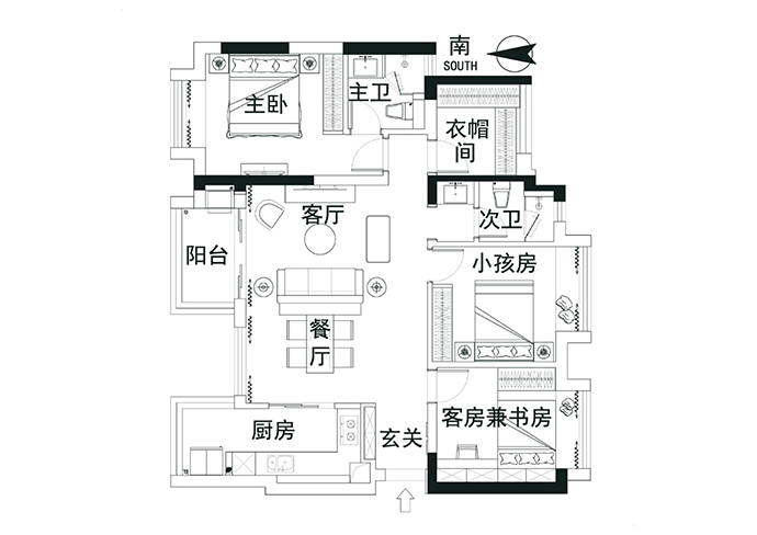 成都大晶装饰公司现代风四居室装修案例：一体式客餐厅设计 空间感爆棚5