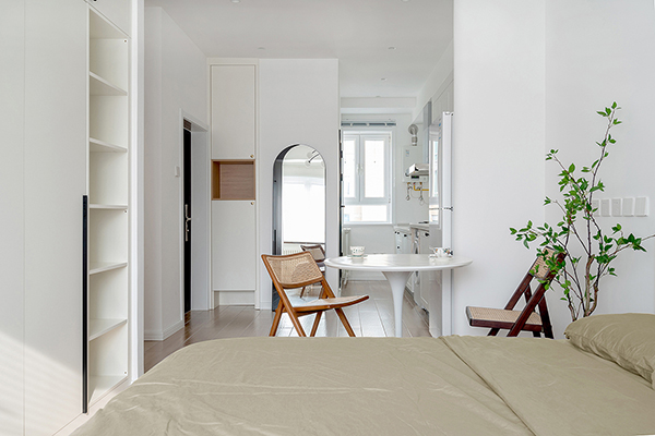 35㎡住宅公寓 原木+白色 超多收纳的北欧简洁风4