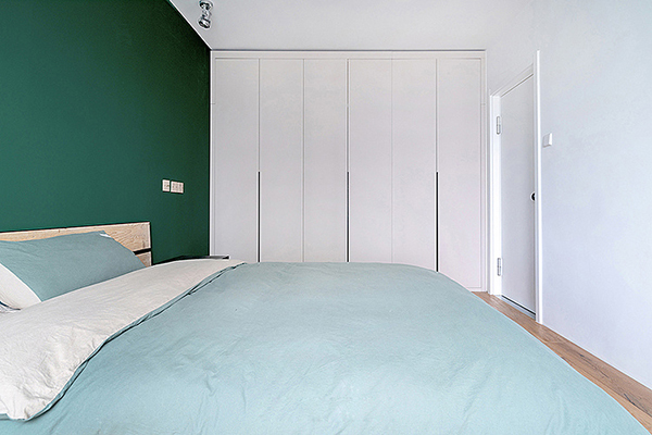 墨绿+白+蓝+灰 在四川大晶装饰公司花了15万打造的92㎡清新田园风-卧室18